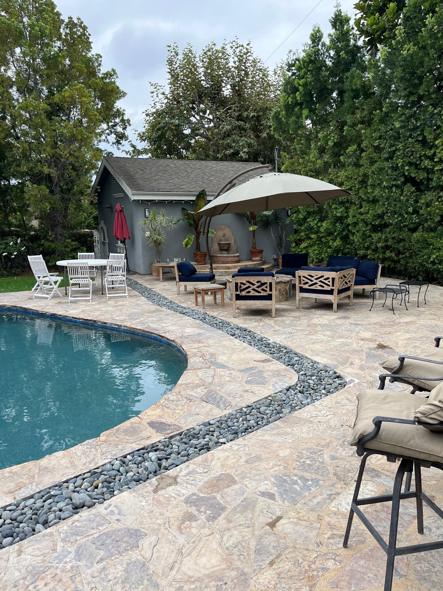 Pool and patio area - 737 S Tremaine Ave