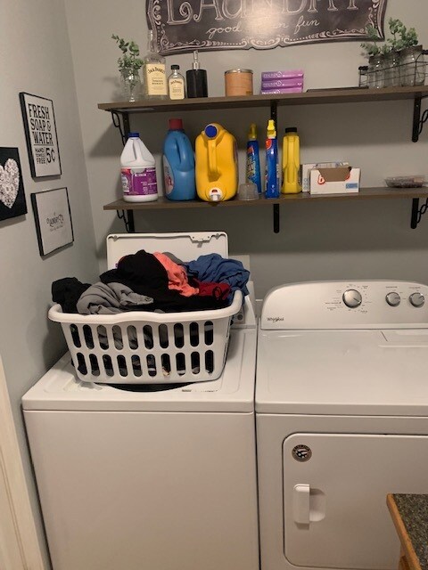 Laundry room in 1/2 bathroom - 214 Pine St