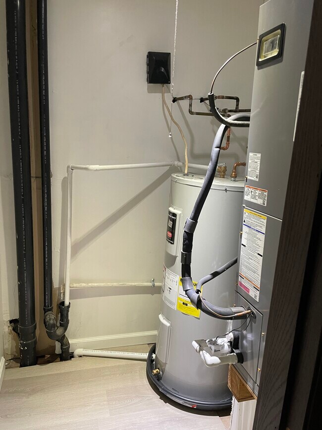Utility closet, new HVAC system - 5523 Ellsworth Ave