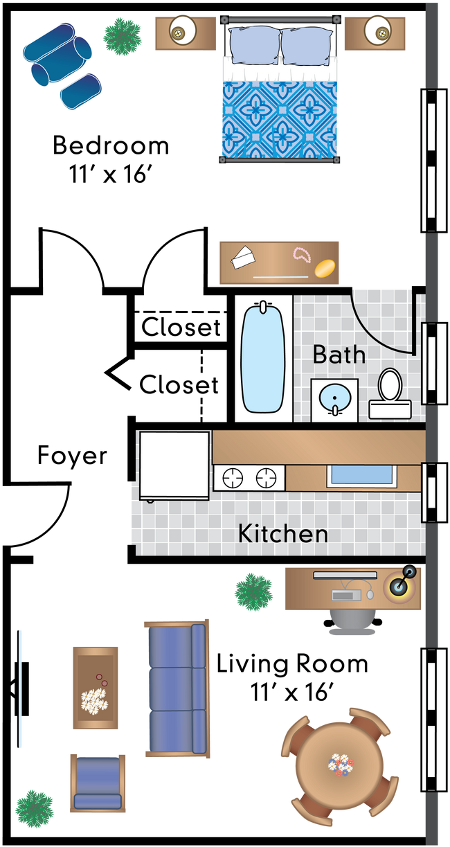 Floorplan - The Rodman Apartments