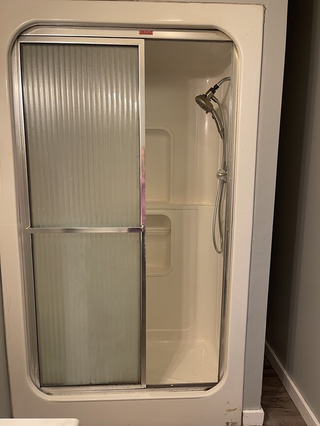 walk-in shower, new shower head - 319 N Pierce St