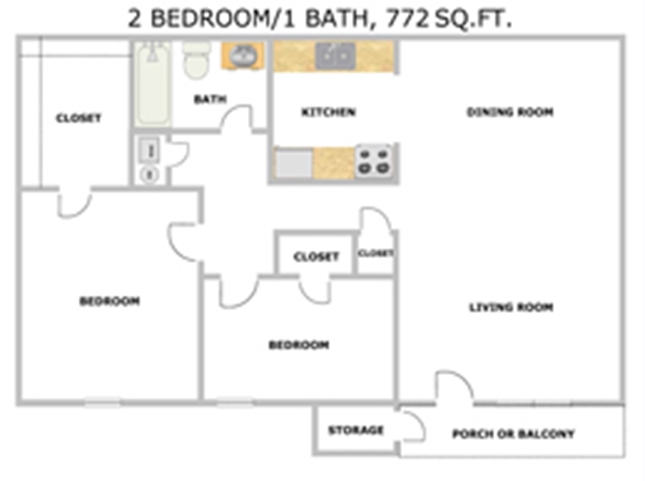 Floorplan - Oakwood Apartments