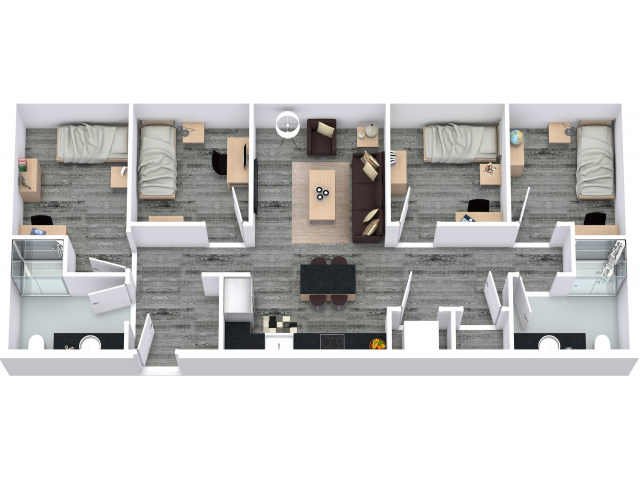 4BR 4 Occupant - The Reserve Student Apartments