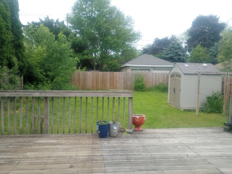 backyard from deck - 5804 W Wells St