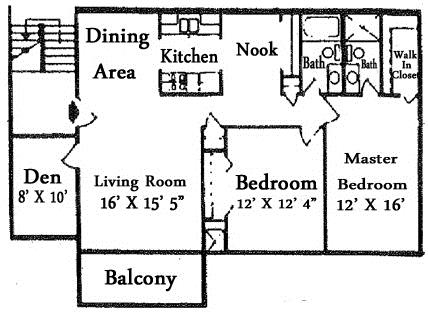 2BR/1BA - The Lodge Apartments