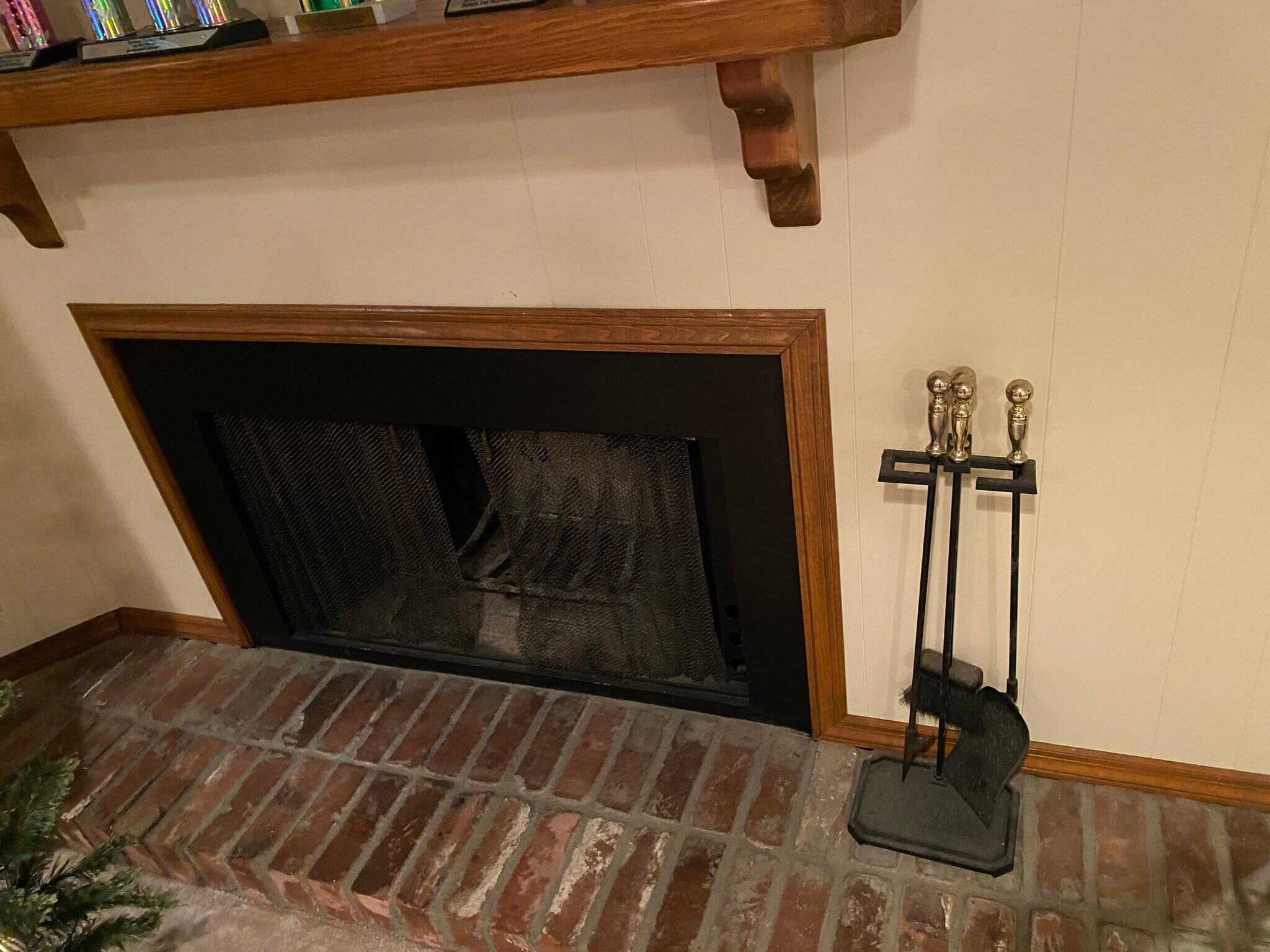 Fireplace in basement - 10939 Barrington Ct