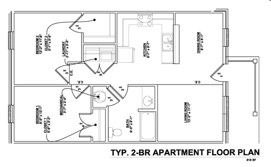 2BR/1BA - White Oak Manor