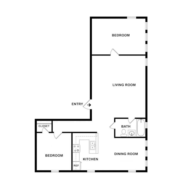 Floorplan - Burlingame Apartments