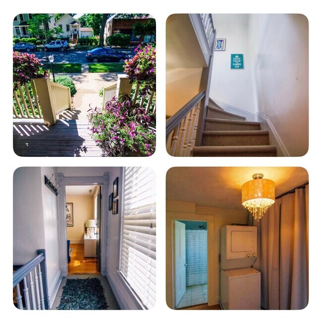 Entering the unit and laundry room - 1519 Greenleaf St