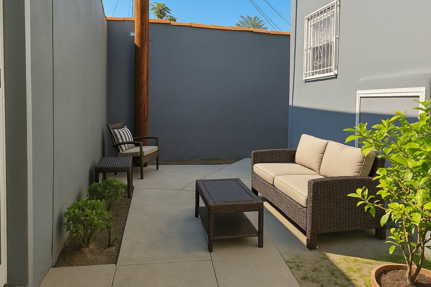 STAGED Image of outside living - 4219 Creed Ave
