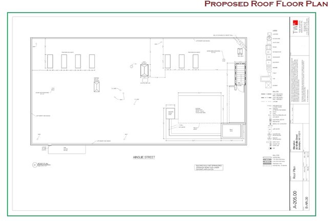 Proposed Roof Floor Plan - 39 Ainslie St
