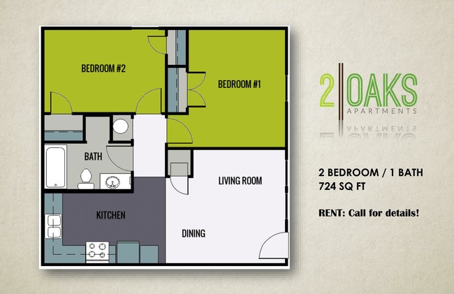 Floorplan - 2 Oaks Apartments - Income Restrictions