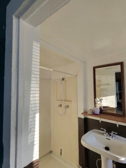 Bathroom sink and shower - 219 West Bell Street