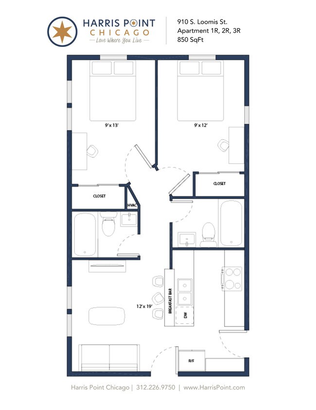 Floorplan - Harris Point Chicago