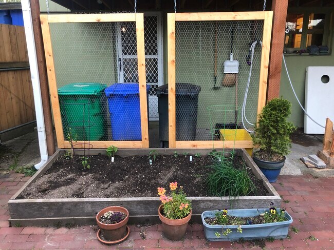 Trellis is ready for your snap peas in spring. - 4118 SW View Point Ter