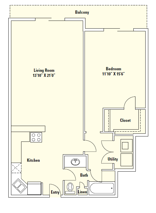 Floorplan - Memorial Towers Apartments