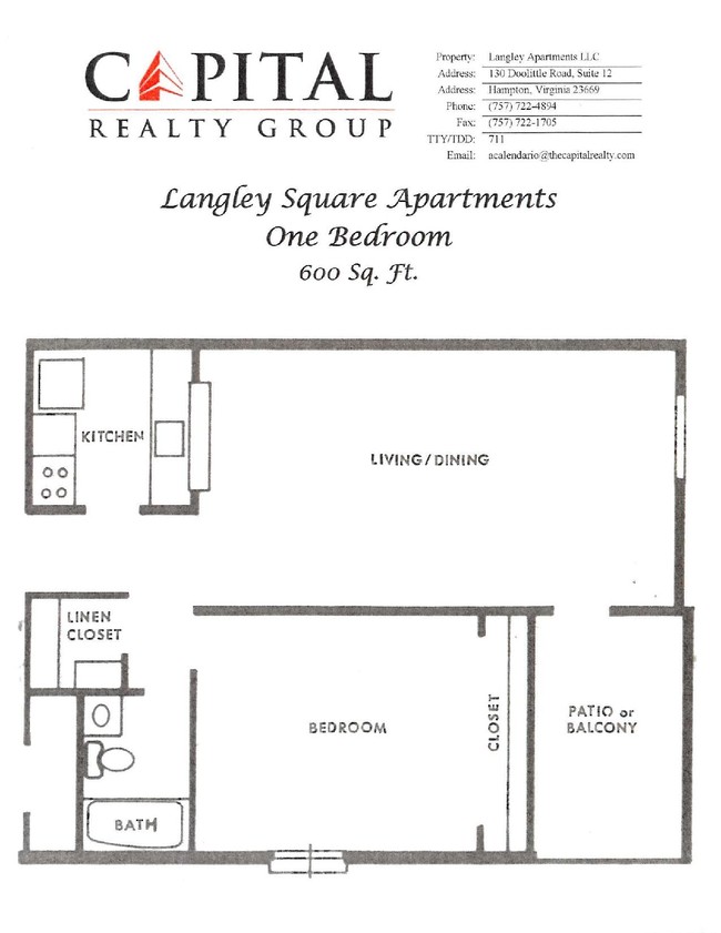 Floorplan - Langley Square Apartments