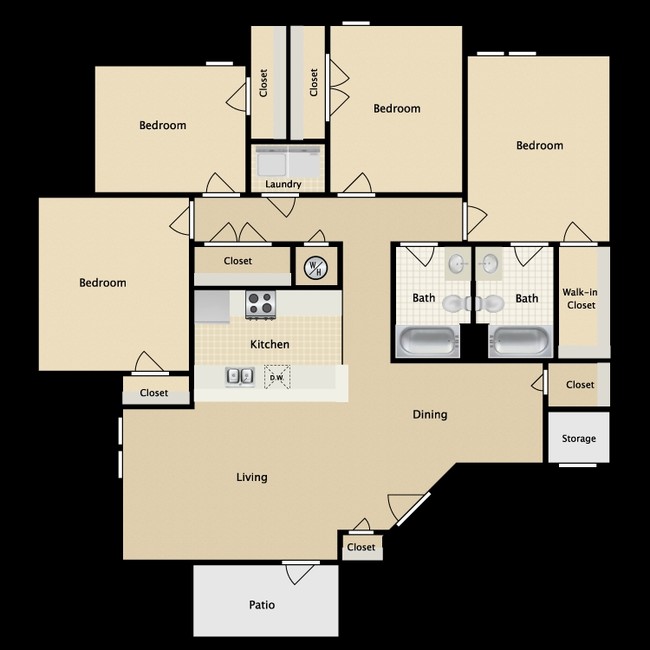 4BR/2BA - Willow Park