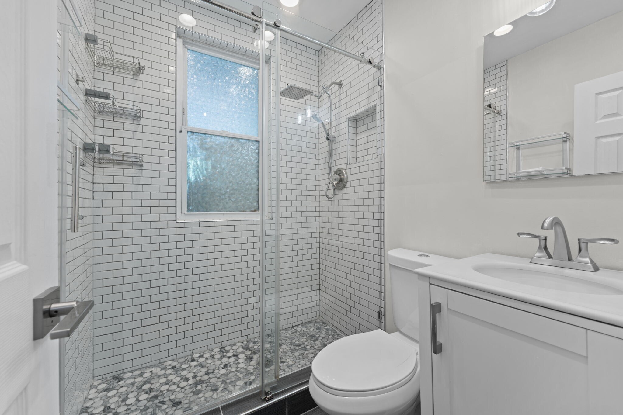 Upstairs designer bathroom with showe & vanity - 2339 3rd St NE