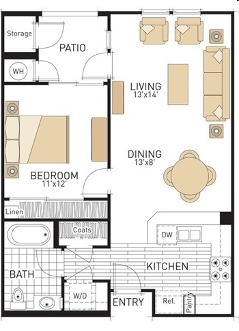 1BR/1BA - The Oaks Apartment Homes