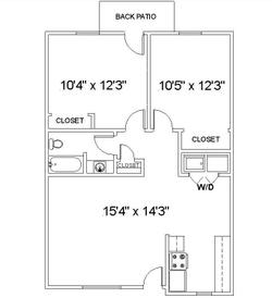 2 Bedroom Patio Home - Springfield Apartments