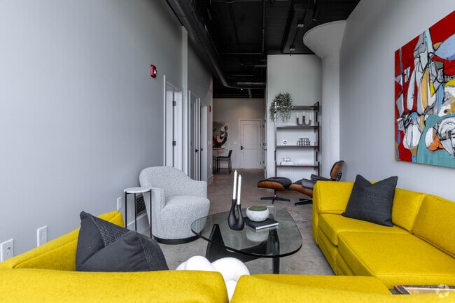 1BR, 1BA - 748SF - Living - Water Power Lofts