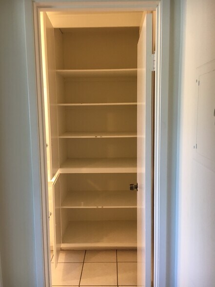 Linen cabinet opened - 18630 Del Rio Pl