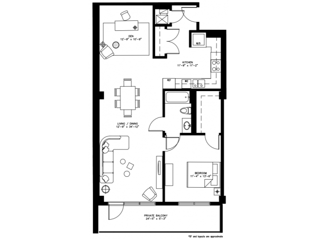 1 Bed 1 Bath - 1241 N. Milwaukee