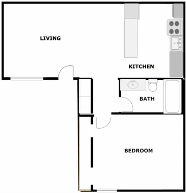 1BR/1BA - Casa Pacifica Apartments