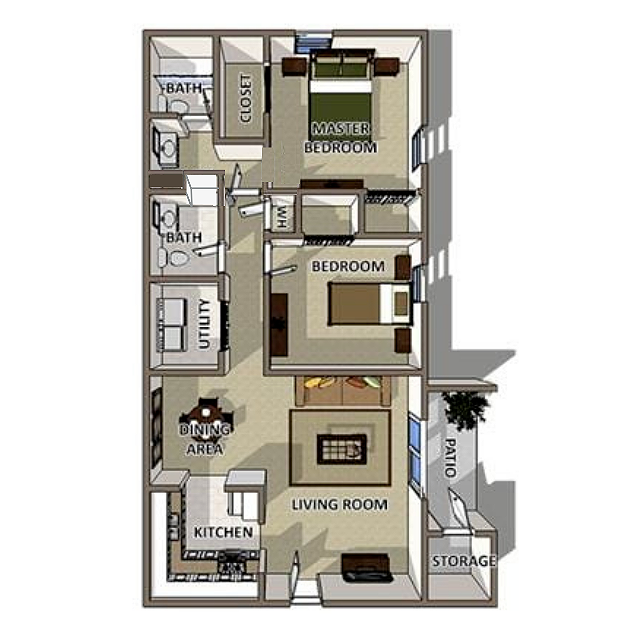 Boardwalk - b2 Floor Plan - Summerville Station