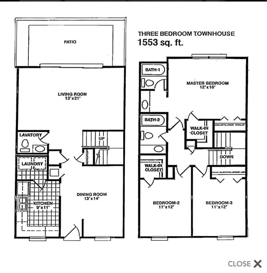 Floorplan - Country Club Townhomes