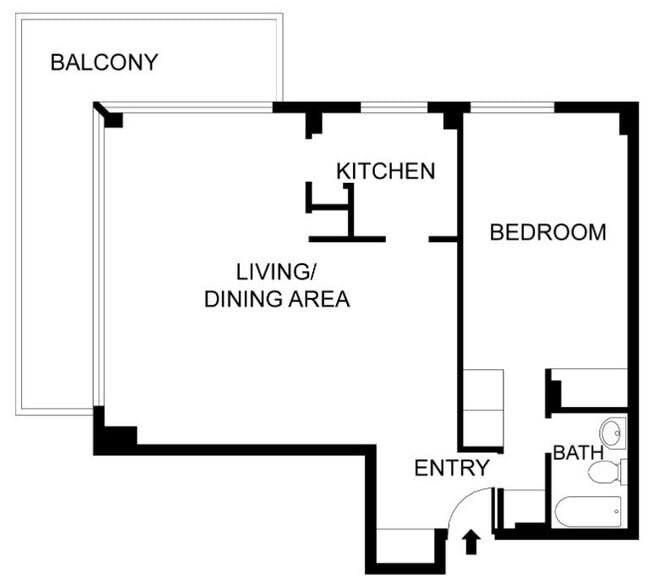 One Bedroom F - 2400 Hudson Ter