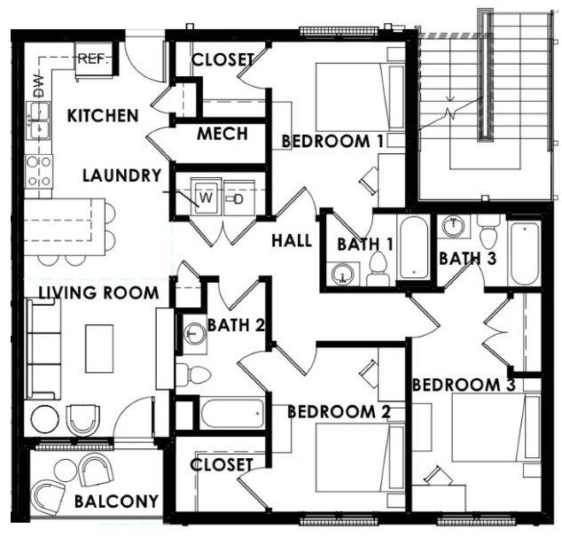 Floorplan - The Balcony Apartments