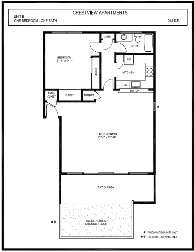 Floorplan - Crestview Apartments