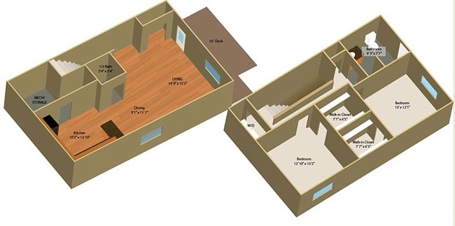 2BR/1.5BA - Park Place Townhomes