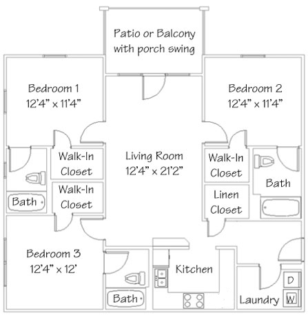3BR/3BA - Royal Palms