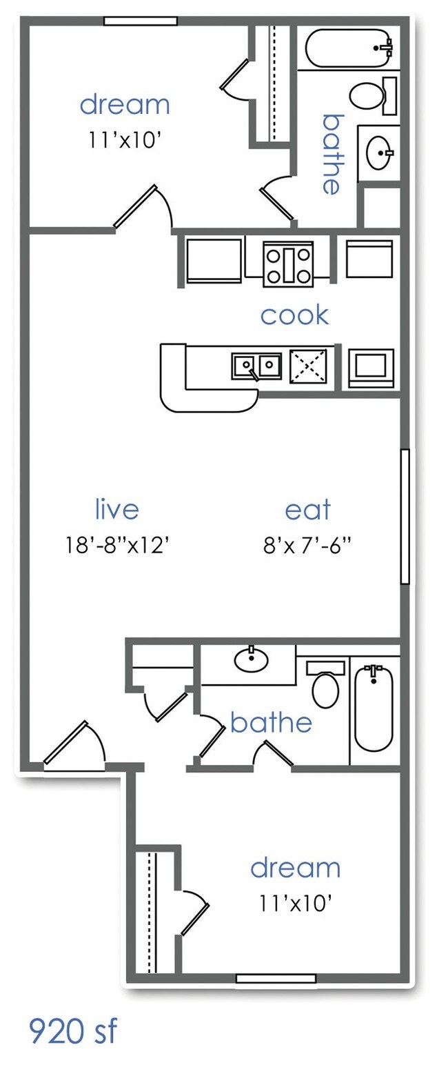2BR/2BA - Shady Place