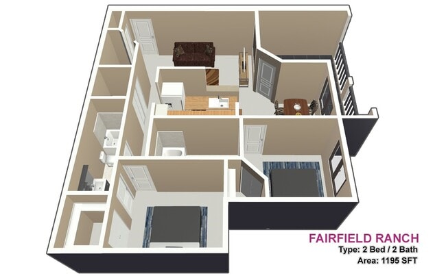 2 BED / 2 BATH - Fairfield Ranch