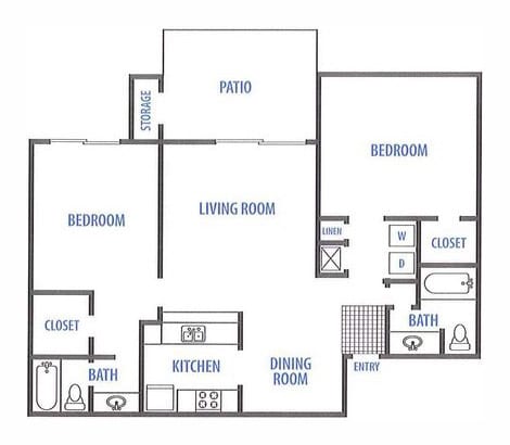 2BR/2BA - The Landing Apartments