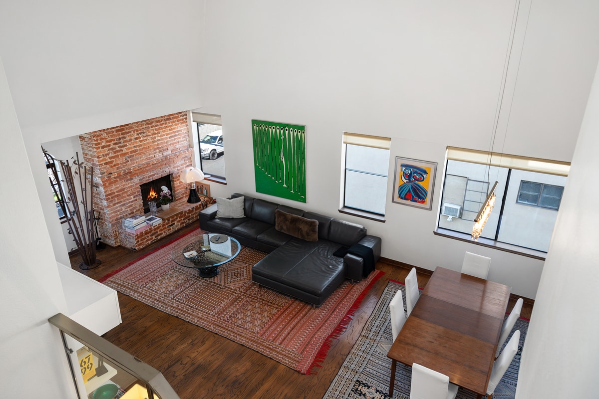 Living Room View from Above - 432 S Hamel Rd