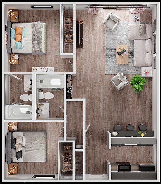 Floorplan - Whitsett Apartments