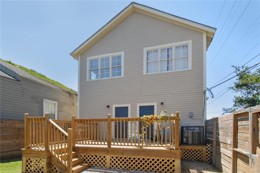 Back of House with Deck - 500 S Hennessey St