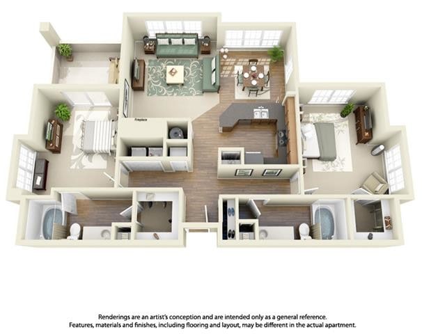 Floorplan - Turnberry Isle Apartment Homes
