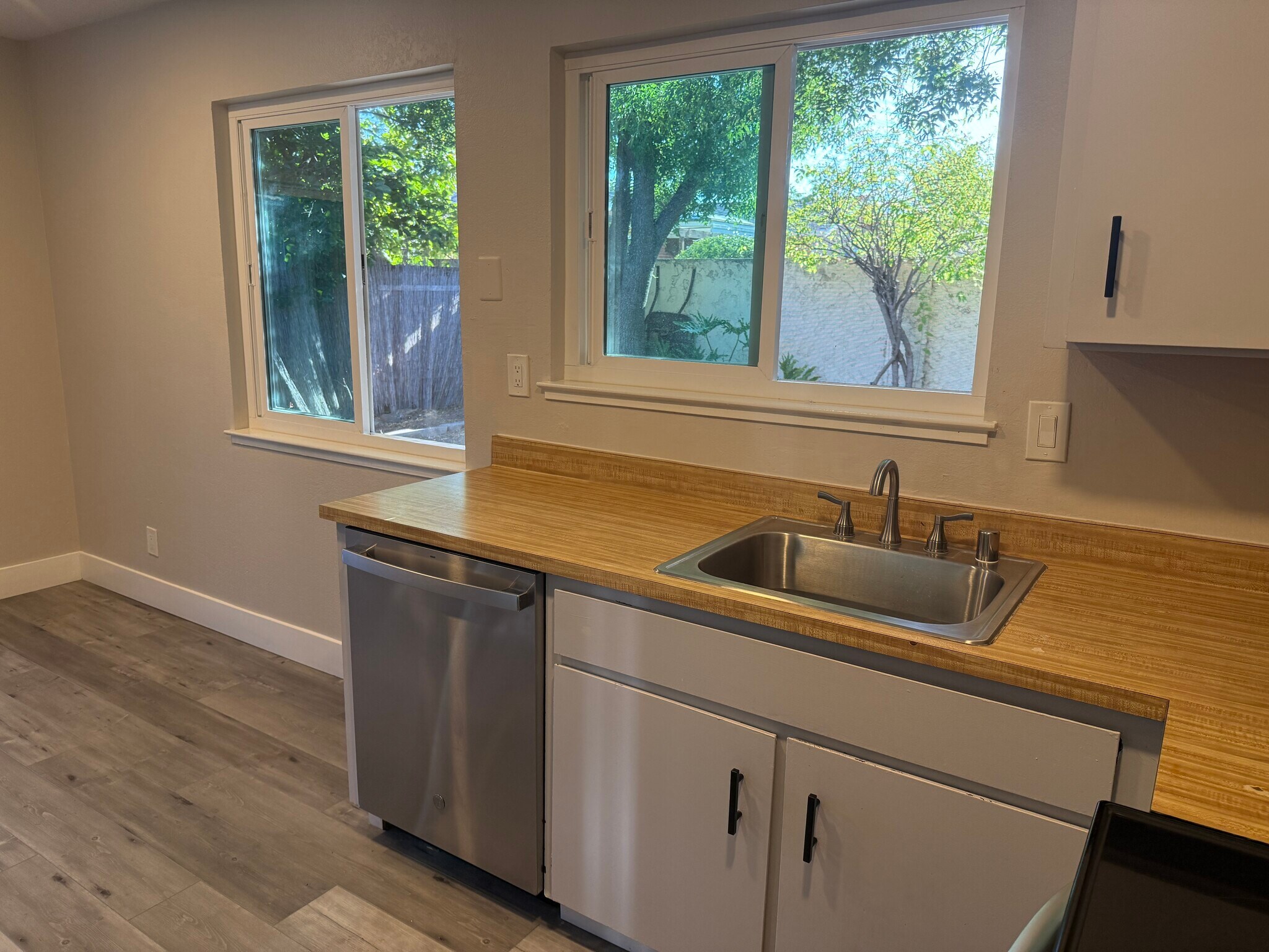 Backyard view from 2 Kitchen windows - 5181 Oxbow Ct