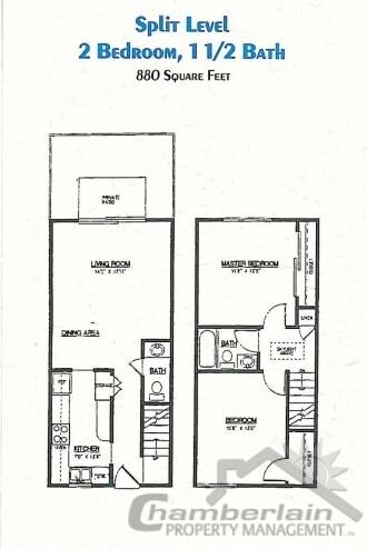 2 bedroom 1.5 bathroom - Merrywood Apartments