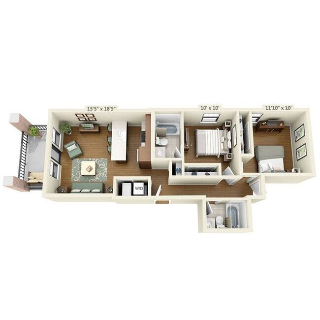 Floorplan - The Belmont by Reside Flats