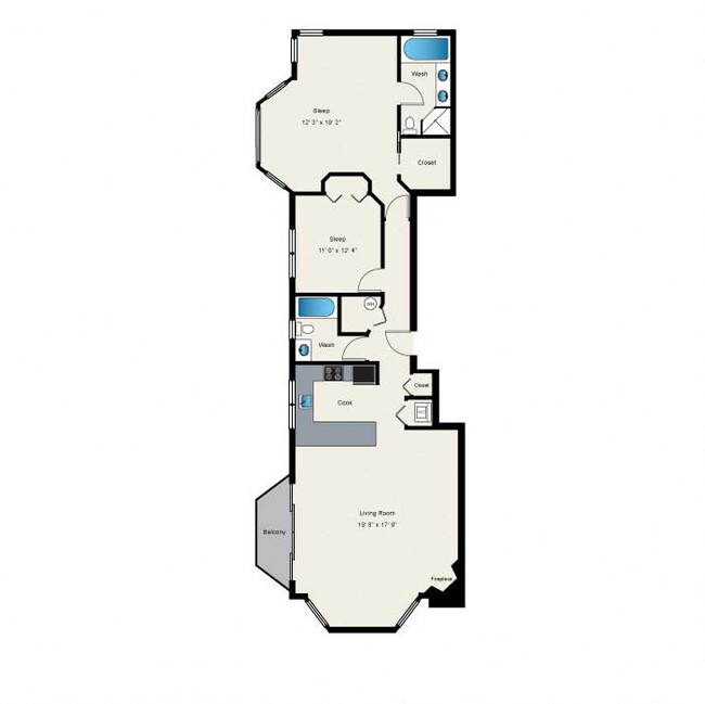 Floorplan - 1500 N Damen Apartments