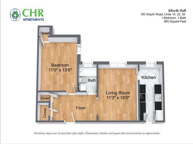 Floorplan - CHR Brighton Apartments