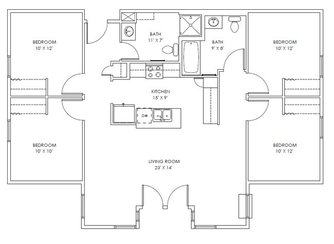 4BR/2BA - Eastgate Station