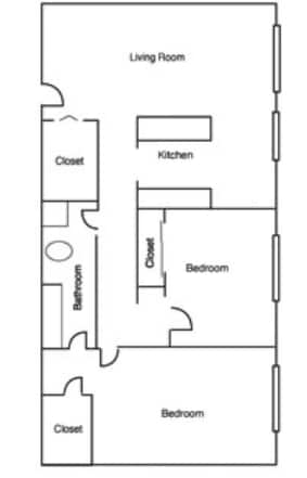 2BR/1BA - Van Dyke Apartments